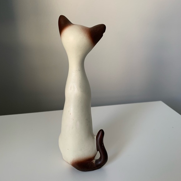 Vintage Kitsch Siamese Ceramic Cat Figurine - Picture 4 of 10